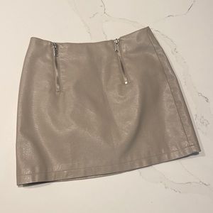 Forever 21 Faux Leather Tan Skirt - L